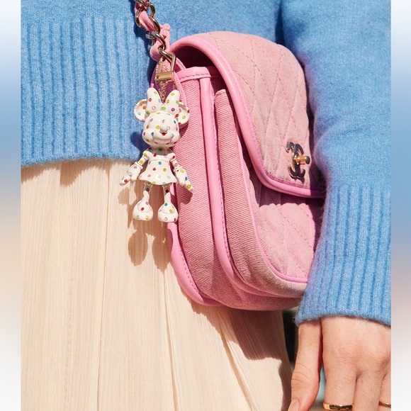 collector’s Minnie Mickey bag charm from BaubleBar in blue polka dot, new no box - Picture 7 of 14